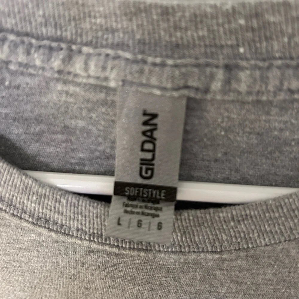 Gray Short Sleeve Tee with Baseball Graphic - Picture 3 of 4